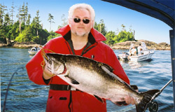 Jim with a 28.5 pound Tahsis Chinook (King) Salmon